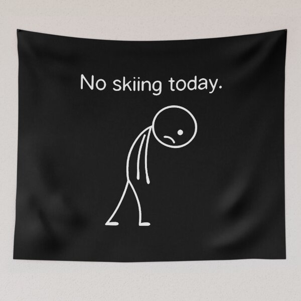 Item preview, No Skiing Today Funny Winter Snow Sports Lovers designed and sold by ConnieDora.