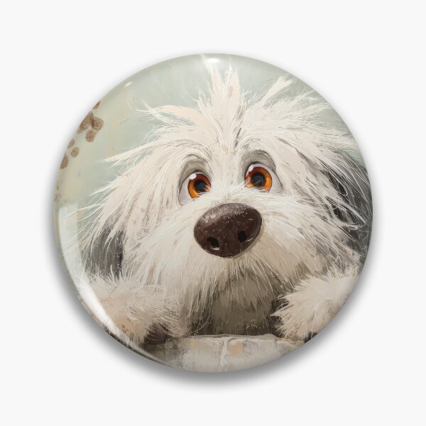 Item preview, Komondor Peeking over Wall 01 designed and sold by Elisabeth Lucas.