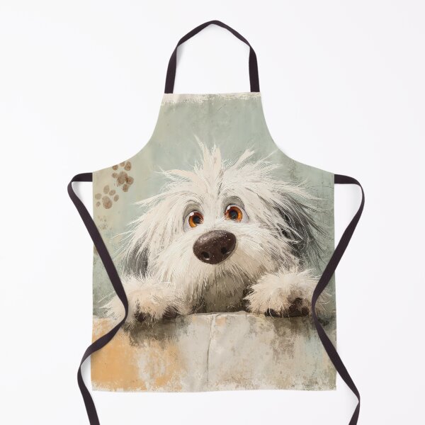 Item preview, Komondor Peeking over Wall 01 designed and sold by Elisabeth Lucas.