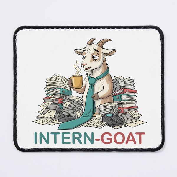 Item preview, Funny Overworked Intern Goat – Office Humor Cartoon designed and sold by holywarter.
