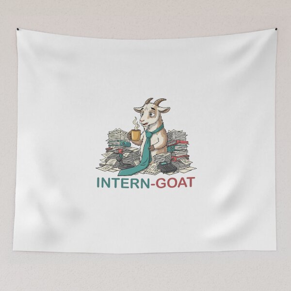 Item preview, Funny Overworked Intern Goat – Office Humor Cartoon designed and sold by holywarter.