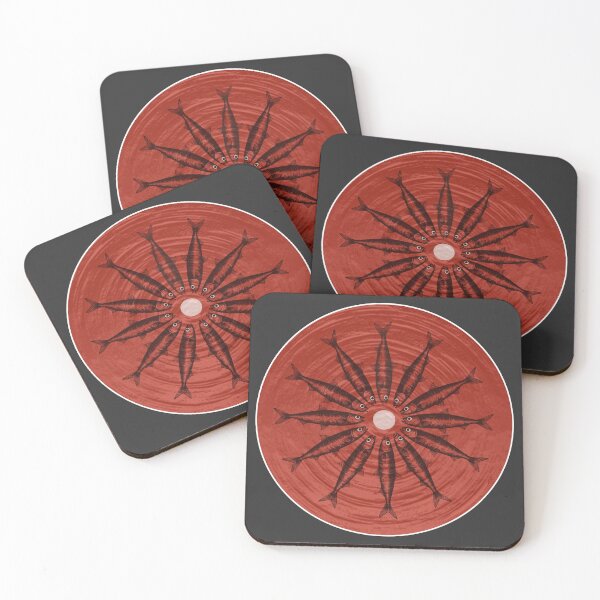 Item preview, Red Sardine Circle Weird Fish Art designed and sold by TackyTime.