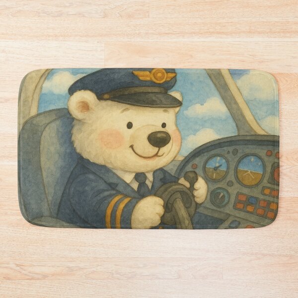 Item preview, little polar bear as pilot designed and sold by Mauswohn.