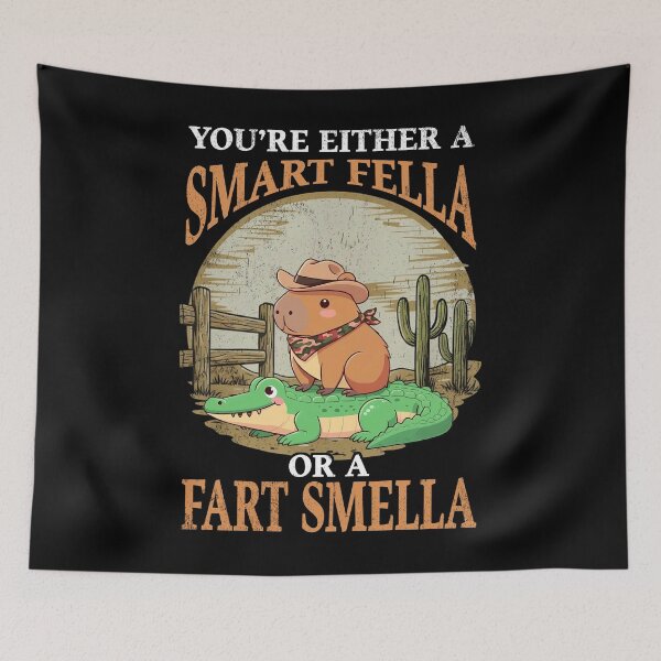 Item preview, Funny Cowboy Capybara Fart Joke T-Shirt designed and sold by TinaMDedrick.