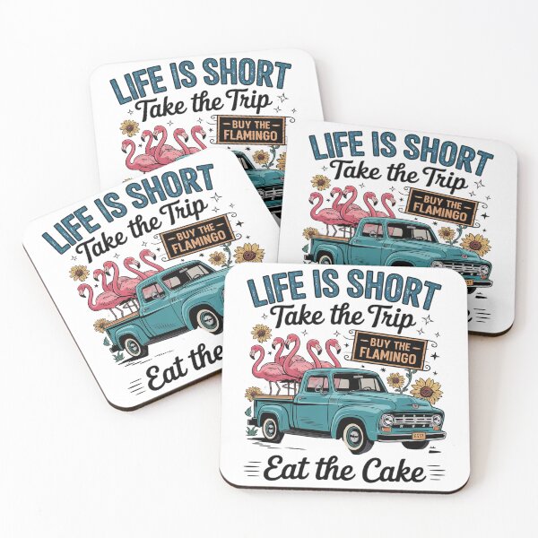 Item preview, Life Is Short Take The Trip Buy The Flamingo Eat  designed and sold by MarryIsMonth.