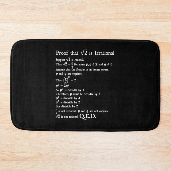 Item preview, Nerdy Vintage Proof Square Root of 2 is Irrational Math Teacher White Text designed and sold by MathWare MathClips.