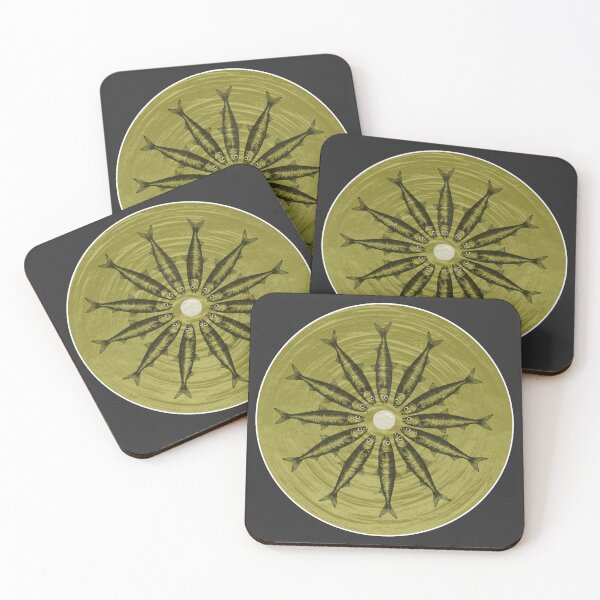 Item preview, Yellow Sardine Circle Weird Fish Art designed and sold by TackyTime.