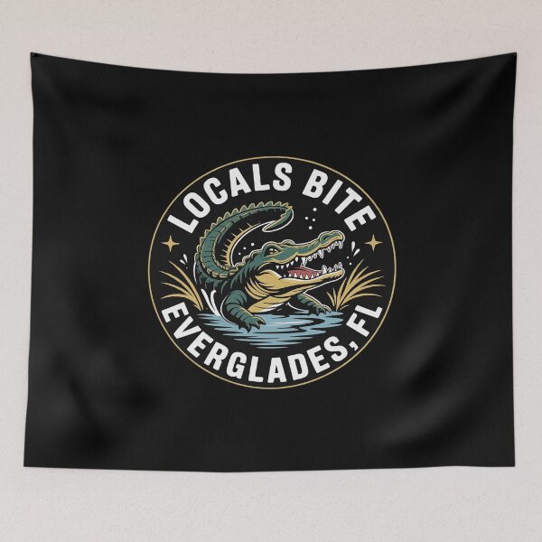 Item preview, Locals Bite Alligator Florida Everglades Alligator  designed and sold by MarryIsMonth.
