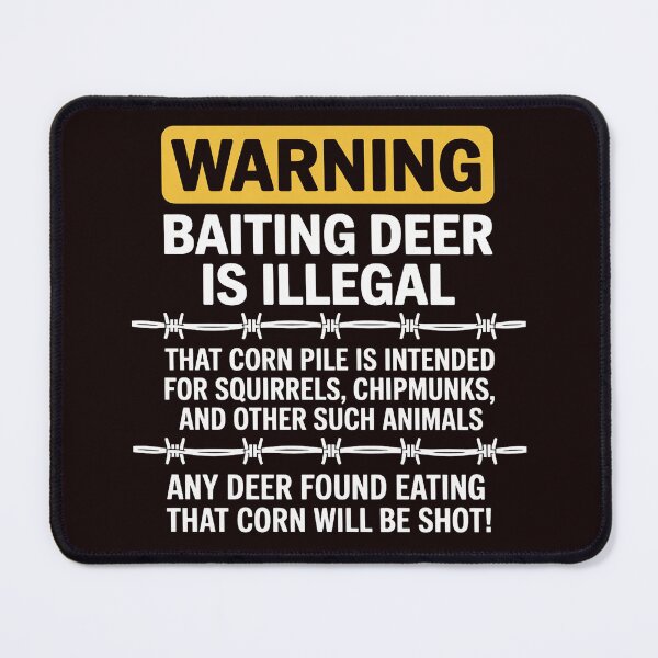 Item preview, WARNING - Baiting Deer Is Illegal, Hunting designed and sold by hettingerchaim.