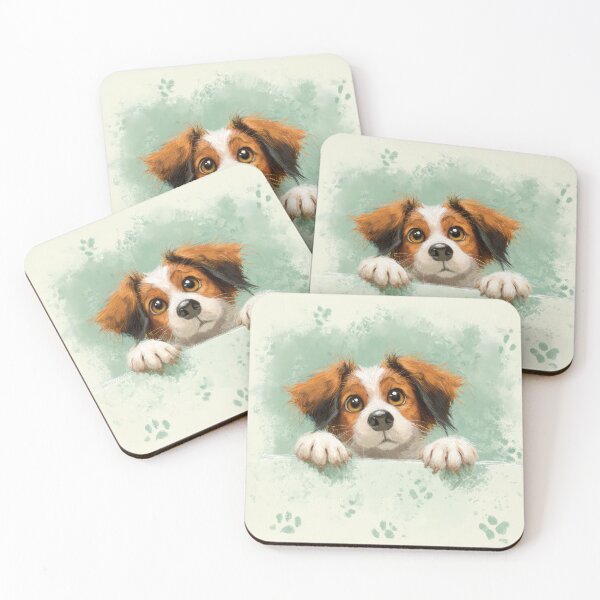 Item preview, Kooikerhondje Peeking over Wall 01 designed and sold by Elisabeth Lucas.
