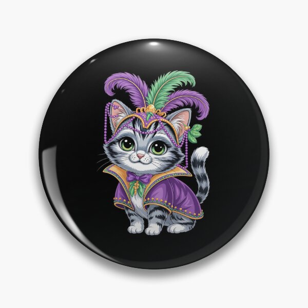 Item preview, Mardi Gras Cat Men Women Kids designed and sold by Rrettgison.