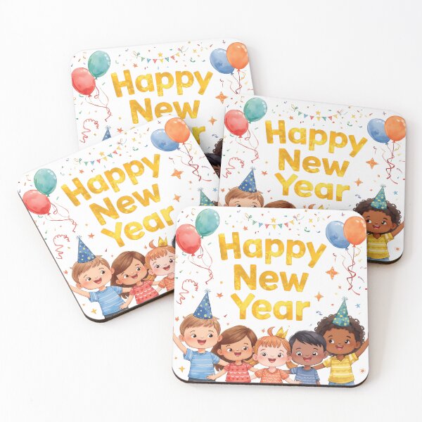 Item preview, Cheerful children with candies and balloons in adorable cartoon vector illustration designed and sold by PWDigitalArt.