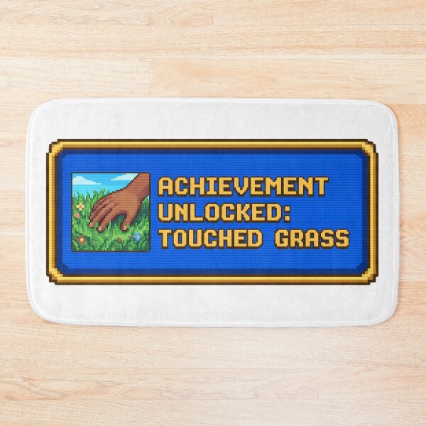 Item preview, Achievement Unlocked: Touched Grass - Funny Pixel Art Shirt designed and sold by NextLevelThread.