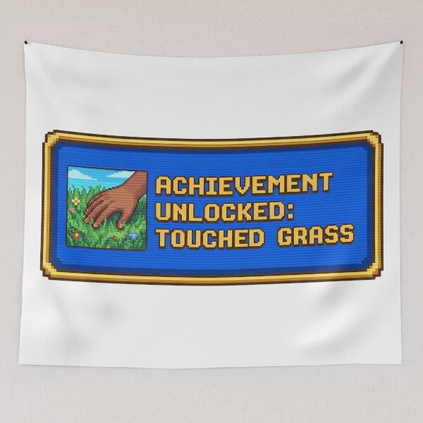 Item preview, Achievement Unlocked: Touched Grass - Funny Pixel Art Shirt designed and sold by NextLevelThread.