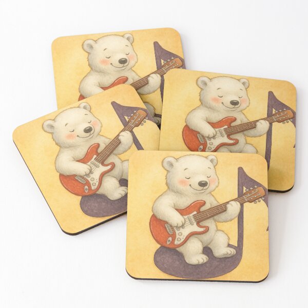 Item preview, little polar bear plays guitar designed and sold by Mauswohn.