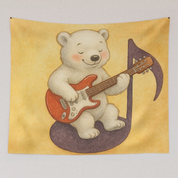 Item preview, little polar bear plays guitar designed and sold by Mauswohn.