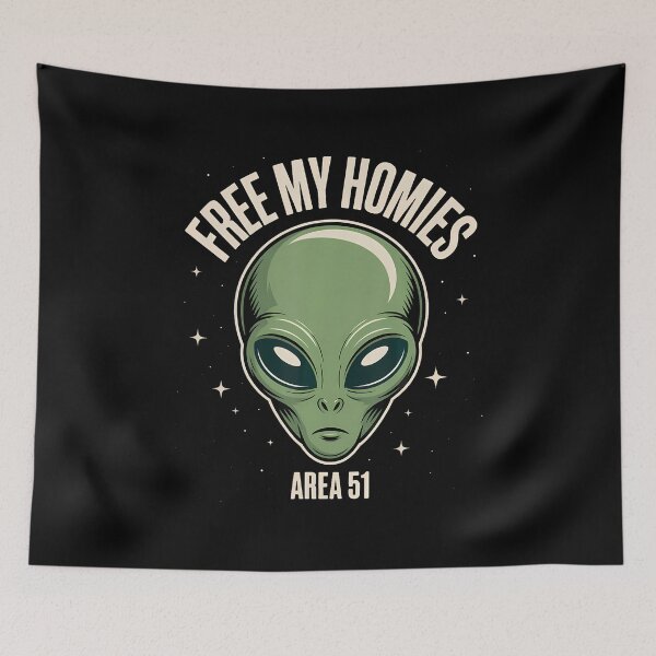 Item preview, Free My Homies Area 51 Funny Alien Ufo Boys Kids Men Women designed and sold by ConnieDora.