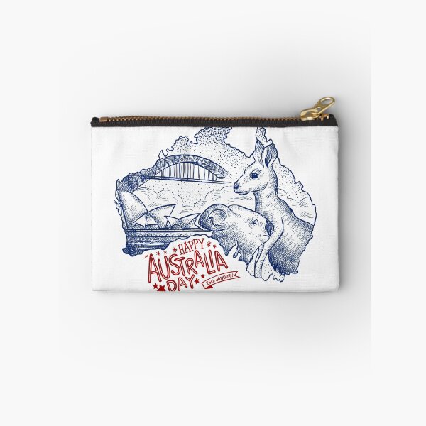 Item preview, Happy Australia Day – Kangaroo, Opera House & Harbour Bridge Sketch Art designed and sold by SIDXFACTOR.