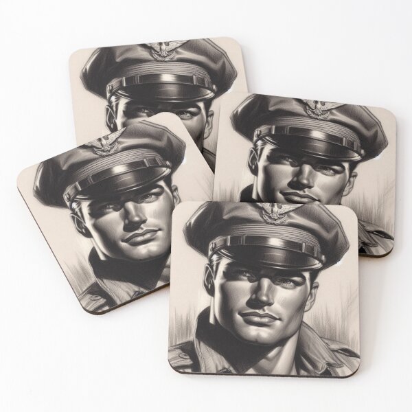 Item preview, Limited Edition Maverick: Leather Lust Gay Leather Wallart Military Daddy Graphic Design designed and sold by ItsAKinkThing.