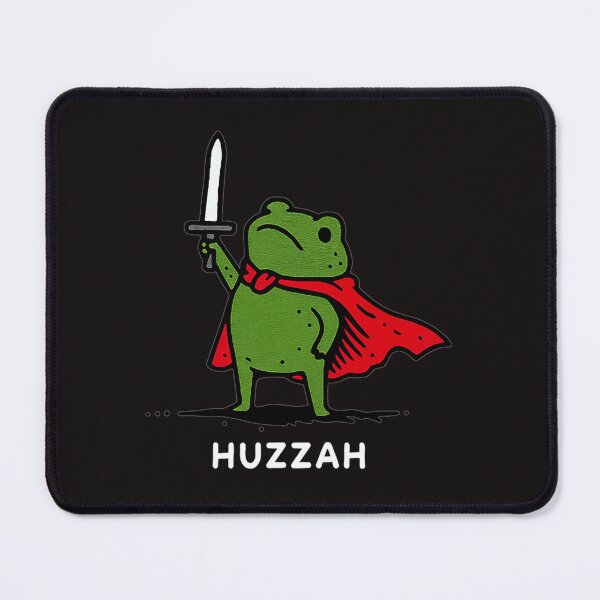 Item preview, Huzzah Frog Knight Funny Sword Meme Quote designed and sold by JanetPer1.
