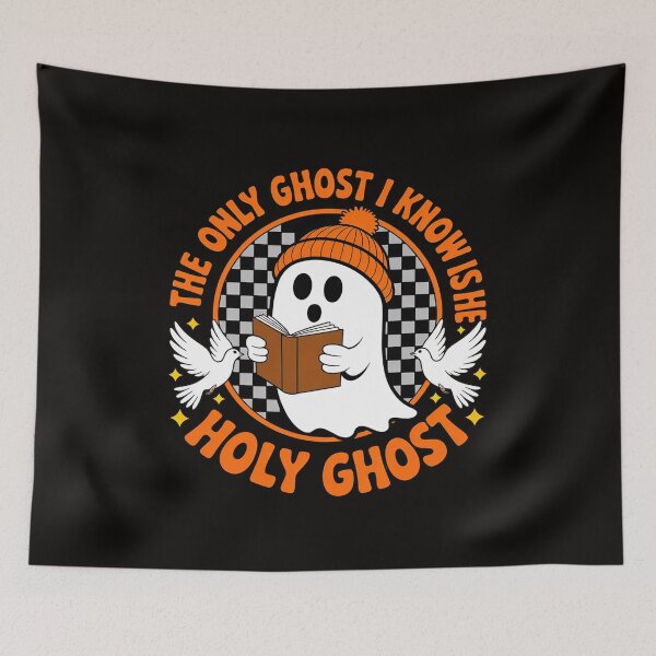 Item preview, The Only Ghost I Know Is The Holy Ghost Halloween Boo Bible designed and sold by silladive.