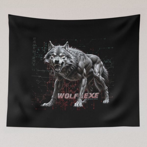 Item preview, WOLF.EXE – Primal Code, Digital Wolf from a Disrupted System designed and sold by CrisMor-Art.