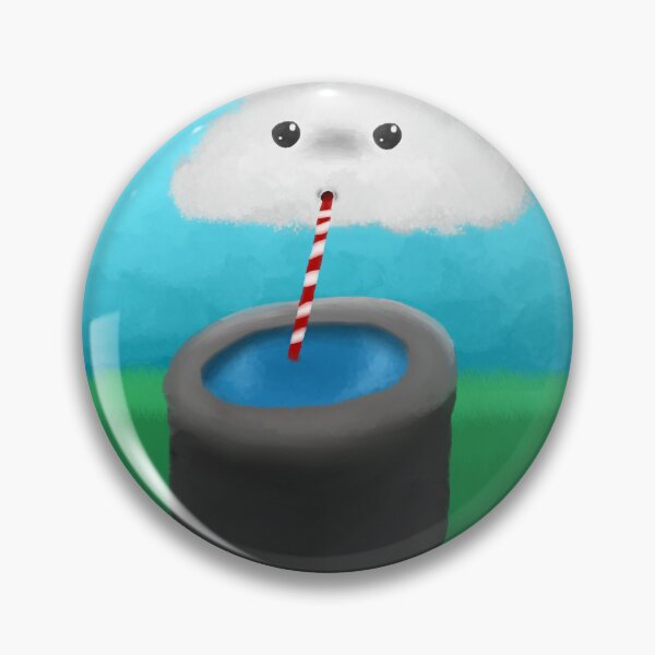 Item preview, Cute Cloud Sipping Water With Straw designed and sold by BnutPutterArts.