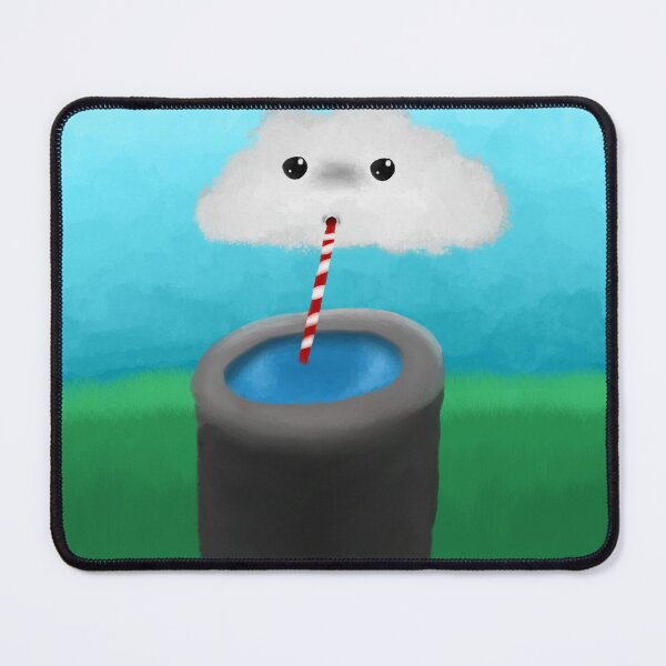 Item preview, Cute Cloud Sipping Water With Straw designed and sold by BnutPutterArts.