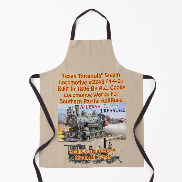 Item preview, 'Texas Tarantula' #2248 Steam Locomotive, Shelly's Train Store, Vintage, Classic, Collectible Train Logos, Rail & Railroad Logos, stickers, t-shirts, posters designed and sold by MoreEZUSA-Here.