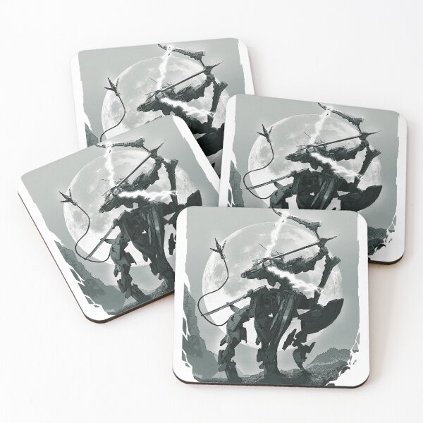 Aperçu de l'œuvre Barbataurus Barbatos Gundam vectoriel Peinture numérique noir et blanc créée et vendue par sabartgunpla.