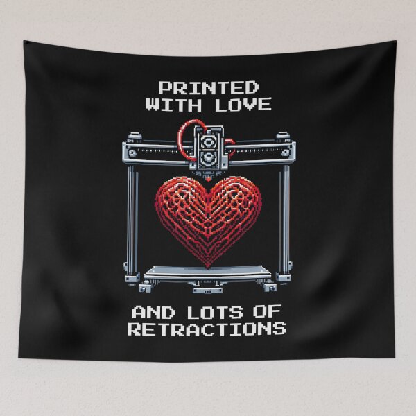 Item preview, Printing With All Your Heart  Pixel Art  3D Print Retro designed and sold by EstherDiane.