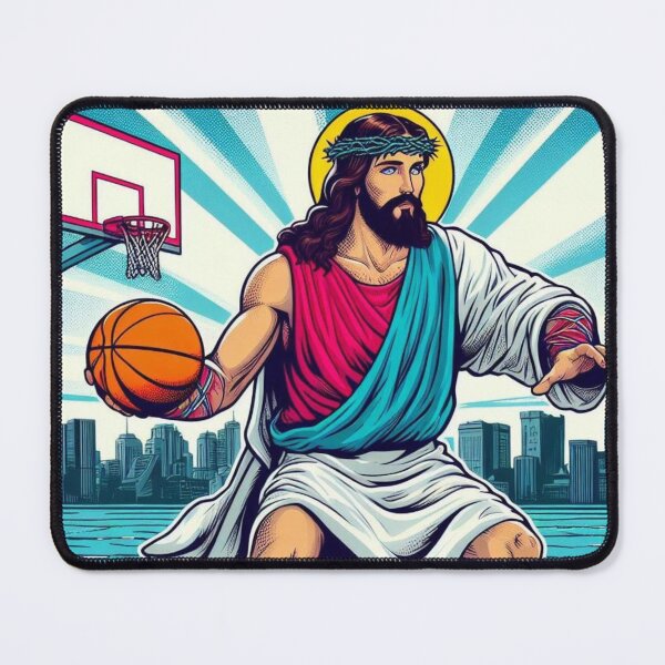 Item preview, “Skywalk Sermon: Jesús Breaks Ankles & Bread” designed and sold by Print Fiction.