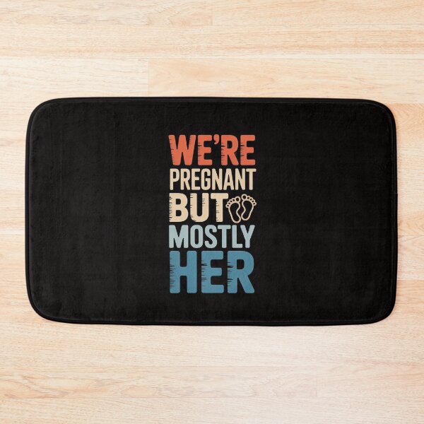 Item preview, We're Pregnant But Mostly Her, Couple Pregnancy Announcement designed and sold by BotboutiquePre.