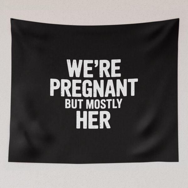 Item preview, We're Pregnant But Mostly Her Pregnancy Announcement designed and sold by BotboutiquePre.
