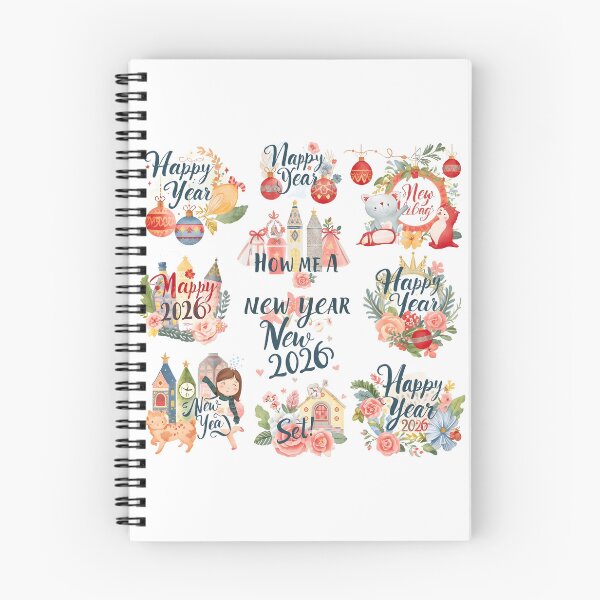 Item preview, modern set of happy new year 2026 with typography number logo. 2026 new year celebration. 2026 logo. new year 2026 number logo set Vector illustration designed and sold by PWDigitalArt.
