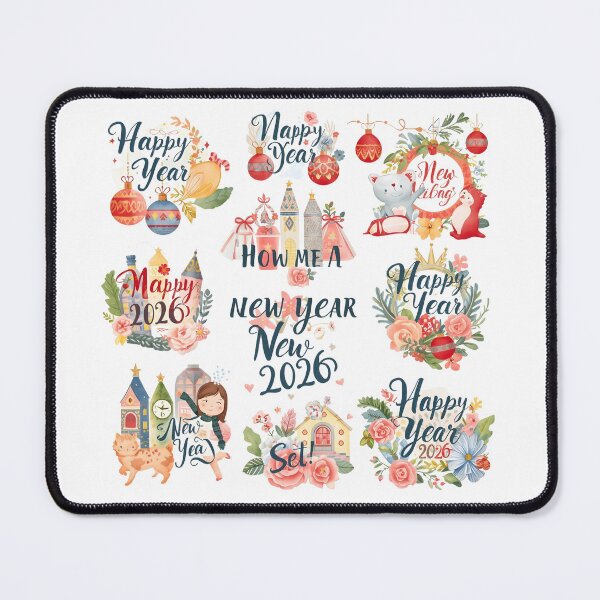 Item preview, modern set of happy new year 2026 with typography number logo. 2026 new year celebration. 2026 logo. new year 2026 number logo set Vector illustration designed and sold by PWDigitalArt.
