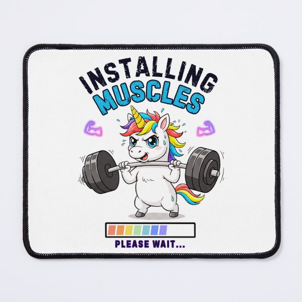 Item preview, Installing Muscles Please Wait, Gym Motivational, Fitness Quote Tee designed and sold by Teetreasure2.