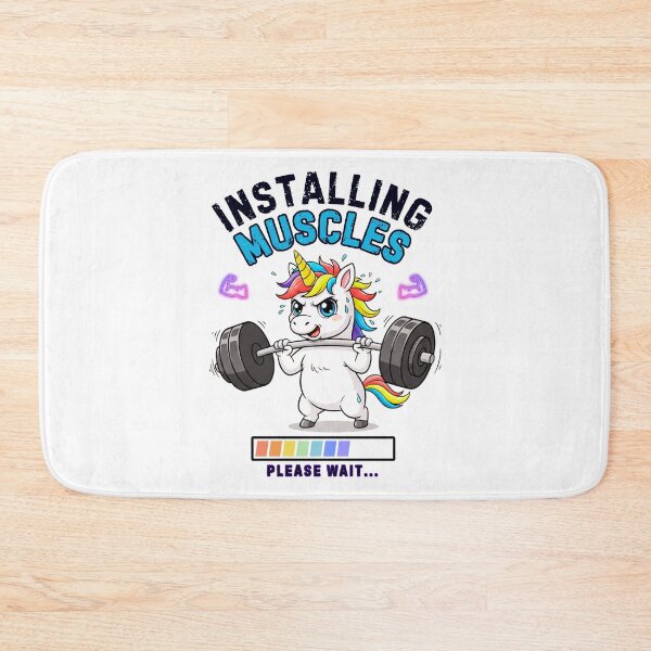 Item preview, Installing Muscles Please Wait, Gym Motivational, Fitness Quote Tee designed and sold by Teetreasure2.