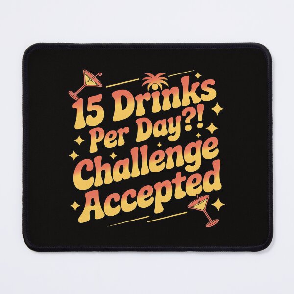 Item preview, The Vacation Station Drink Package Challenge Accepted Black designed and sold by BotboutiquePre.