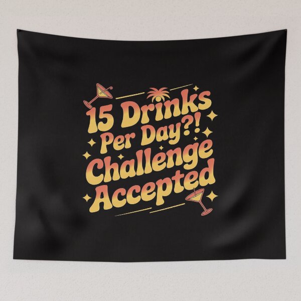 Item preview, The Vacation Station Drink Package Challenge Accepted Black designed and sold by BotboutiquePre.