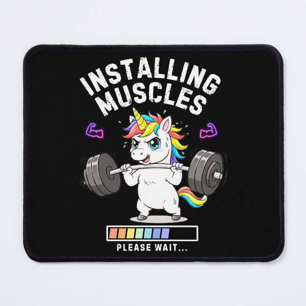 Item preview, Installing Muscles Please Wait, Gym Motivational, Fitness Quote Tee designed and sold by Teetreasure2.