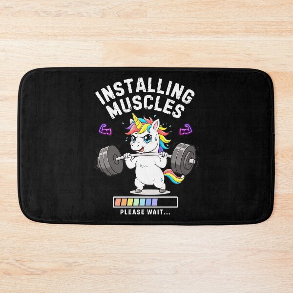 Item preview, Installing Muscles Please Wait, Gym Motivational, Fitness Quote Tee designed and sold by Teetreasure2.