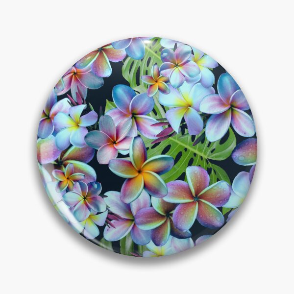Artikelvorschau, Regenbogenplumeria dunkel entworfen und verkauft von MoodyMuseArt.