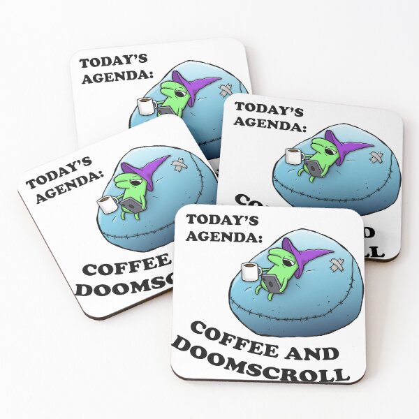 Item preview, Glep Coffee and DoomScroll Smiling Friends. designed and sold by paraptorkeet.
