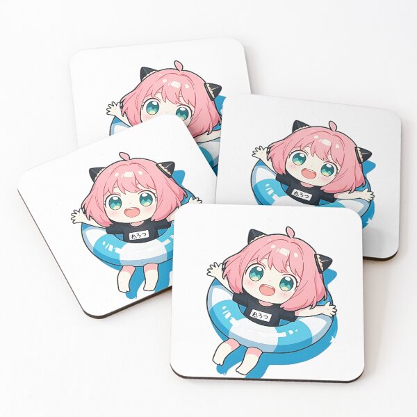 Item preview, Chibi Pink-Haired Cutie Floating in the Pool – Kawaii Summer Art designed and sold by Dyan4.