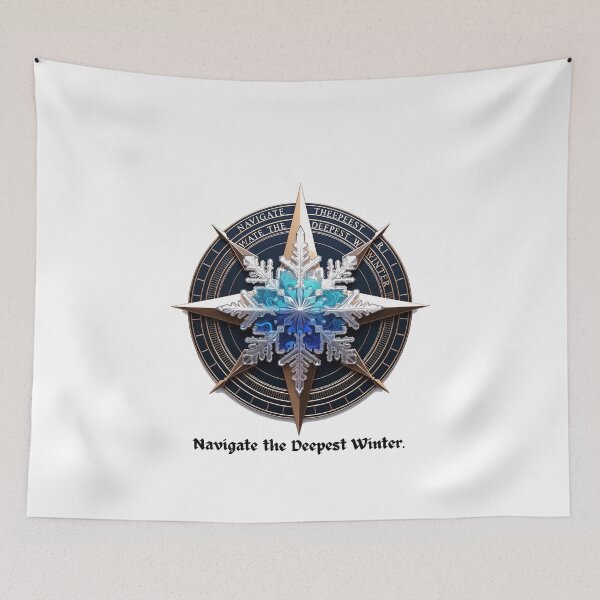 Item preview, Vibrant Snowflake T-Shirt, Compass Metallic Art, Geometric Icy Winter Christmas Gift designed and sold by YMLux.