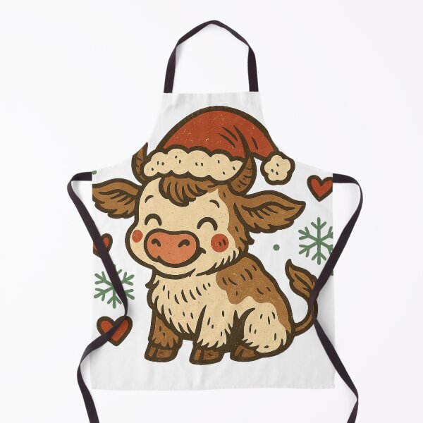 Item preview, Cute Smiling Christmas Cow Holiday Art designed and sold by JerdbordinShop.
