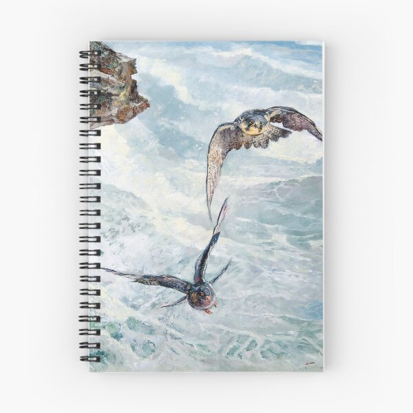 Item preview, Wild Peregrine Falcon, Pigeon Chase over the Boiling Sea  designed and sold by Pieter Zaadstra Studio.