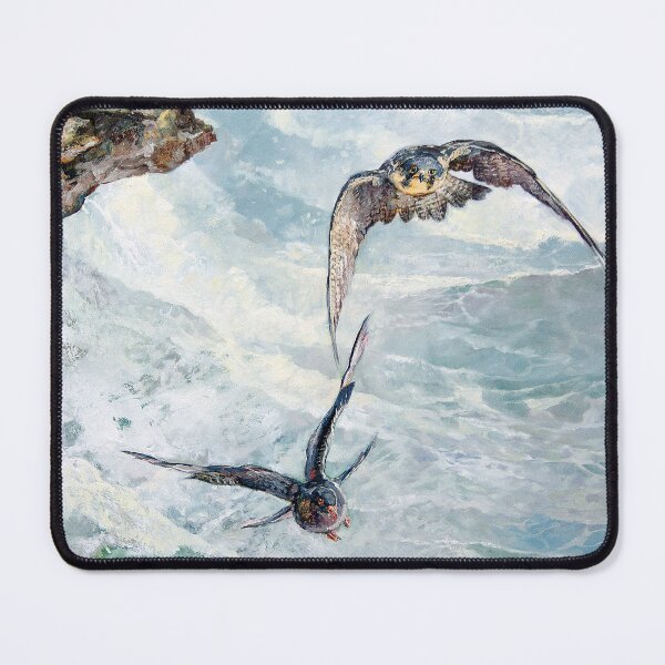 Item preview, Halcón peregrino salvaje, persecución de palomas sobre el mar hirviente designed and sold by Pieter Zaadstra Studio.