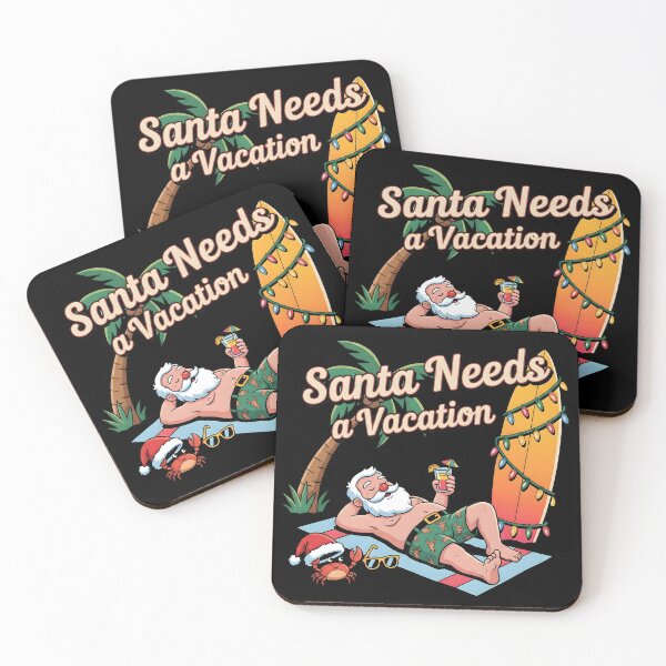 Item preview, Santa on Vacation Retro Christmas Art designed and sold by SoulenCify.
